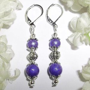 Periwinkle Earrings, Purple Earrings, Periwinkle Jewelry, Earrings Set NWT 7476